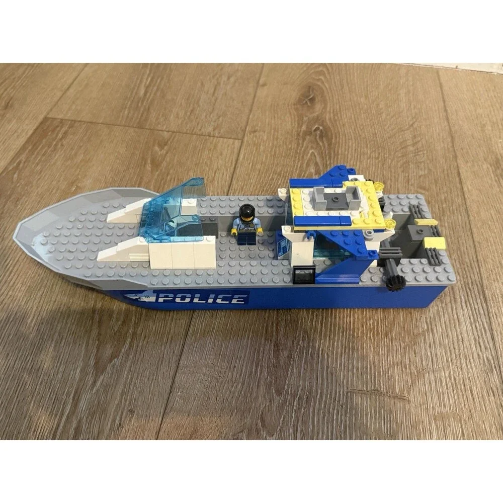 LEGO City Police Patrol Boat 60277  Set w/ Minifigures- Incomplete